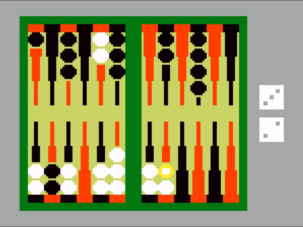 Screenshot of ABPA Backgammon for Intellivision